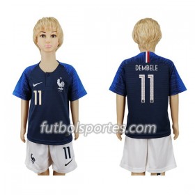 Camisetas Francia Dembele 11 Niño Primera Equipacion Mundial 2018